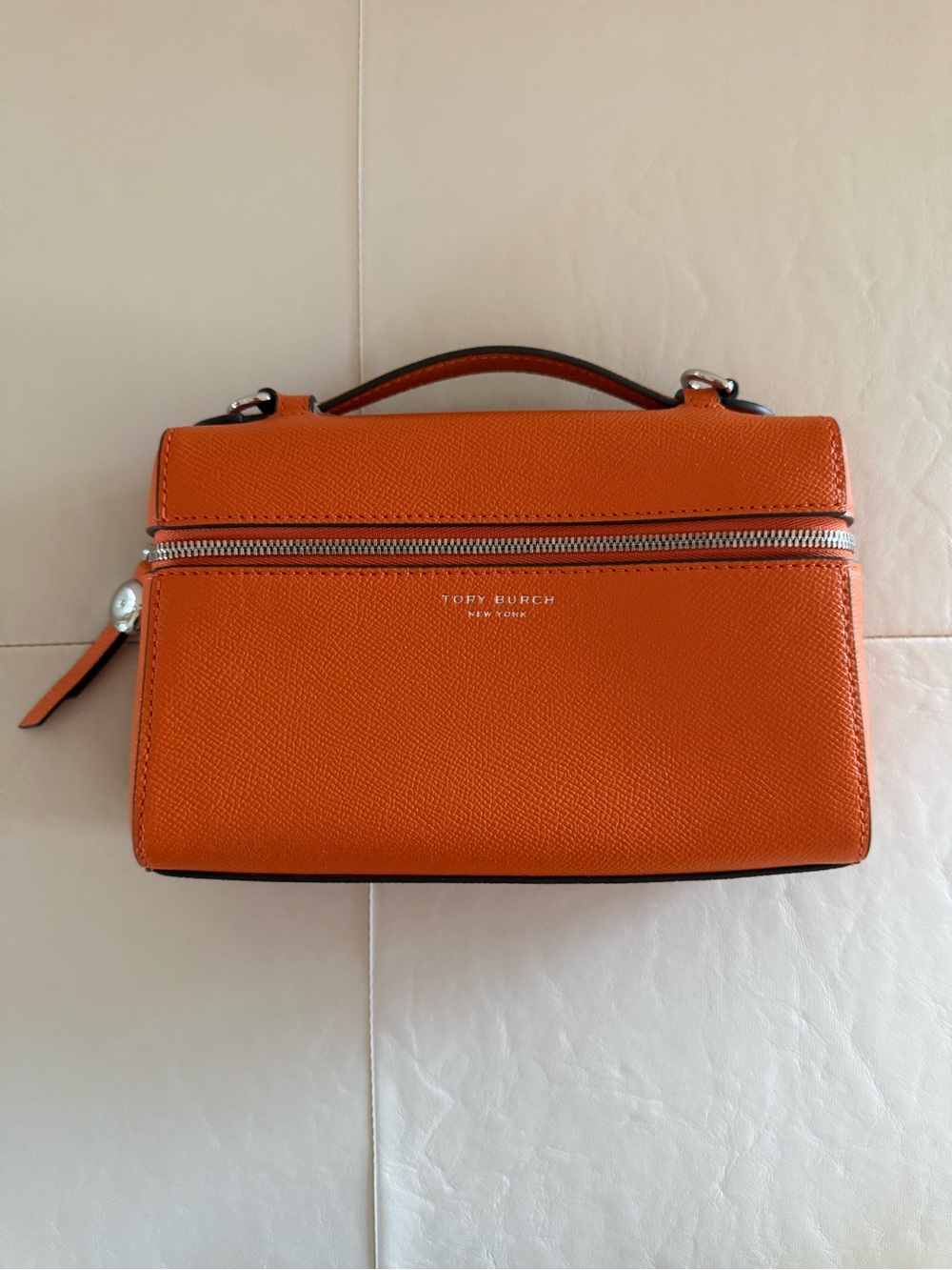Tory Burch Orange Leather Top-Handle Satchel
